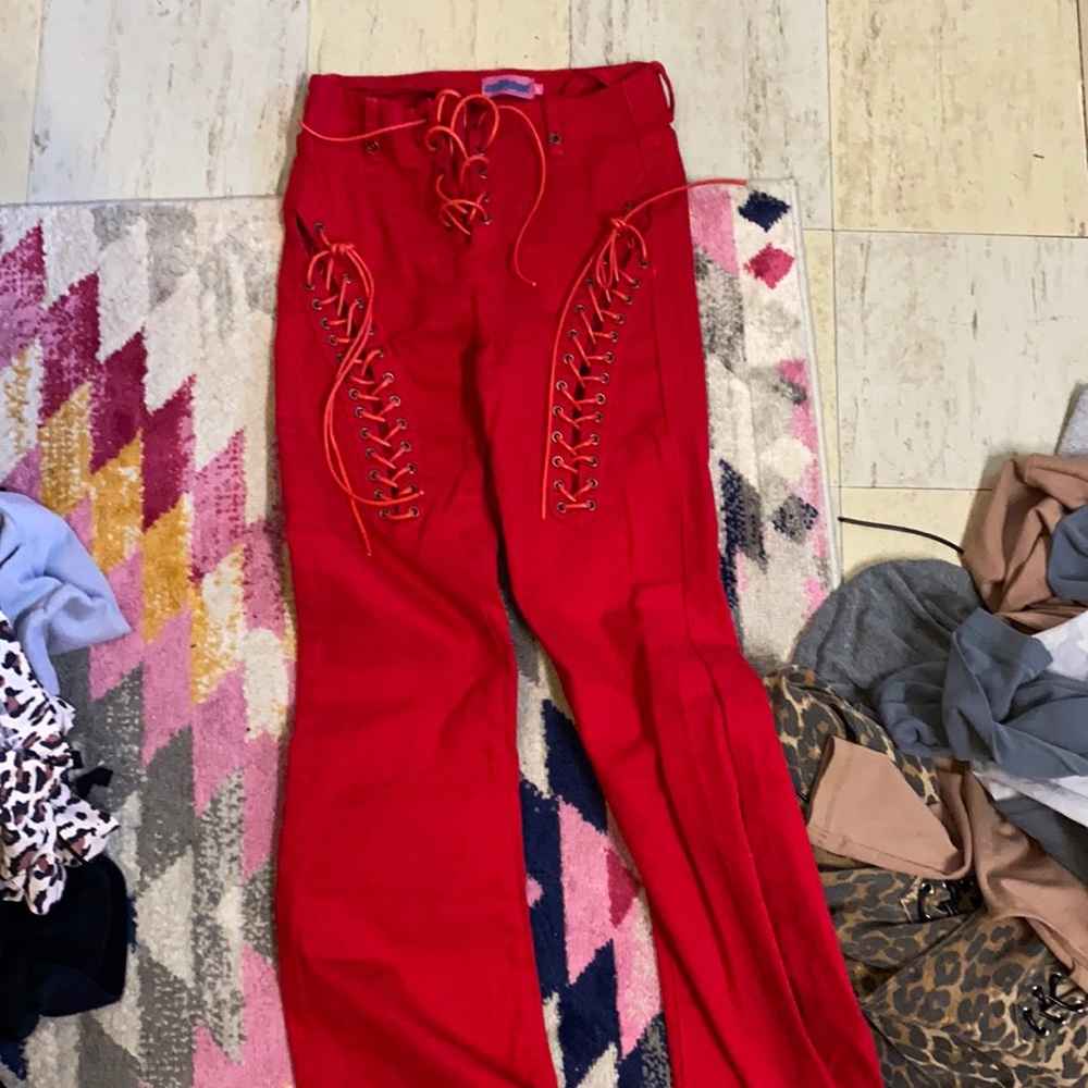 edikted red pants (never worn)